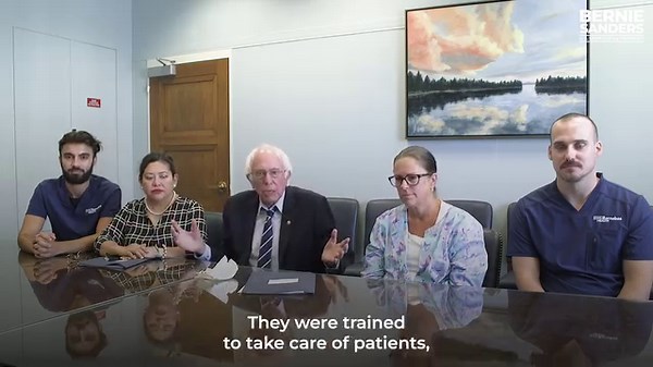 Today, I met with brave nurses striking in New Jersey. Not only are they fighting for their patients, they are raising the principle that nurses must have a decent nurse-patient ratio in order to provide the care their patients deserve. | U.S. Senator Bernie Sanders