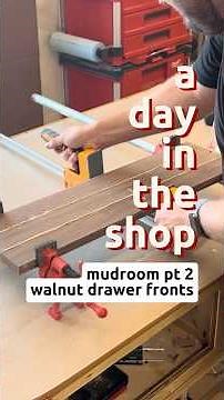 How to make solid drawer fronts out of walnut! | Walnut Mudroom