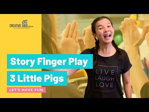 THREE LITTLE PIGS | Fingerplay | Story Activity for baby & Toddler Learning Fun