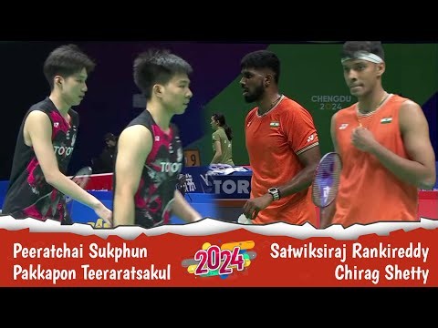 Badminton highlights 2024 I Satwiksiraj Rankireddy/Chirag Shetty vs Sukphun/Teeraratsakul