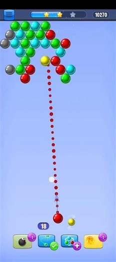 Bubble Shooter Gameplay 🔥 Perfect Shot Level Clear | Satisfying Mobile Game #shorts