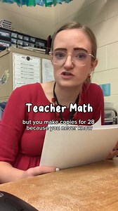 652K views · 4K reactions | And somehow, there still aren't enough copies! Teacher Math explained by msteachersophie (on IG) | Teachers Pay Teachers | Facebook