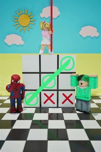 Playing Tic Tac Toe ❌⭕ #roblox #memes #shorts