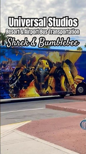Shrek Universal Studios Orlando Resort Bus Transportation and Bumblebee Super Shuttle Airport Bus