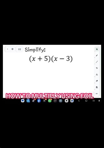 HOW TO MULTIPLY USING FOIL for Grade 9...#sama28 #MathsTips #EXAMREADY #DISTINCTIONS #MathsWithMrsBanks #ALGEBRA #OnlineClasses #grade9math