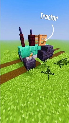 Easy to build Tractor in Minecraft! #MinecraftBuilds