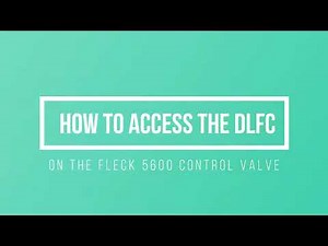 How to Access the Drain Line Flow Control (DLFC) on a Fleck 5600 Control Valve
