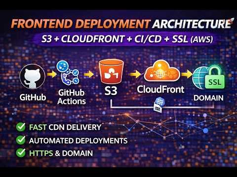 Frontend Deployment Architecture 🚀 S3 + CloudFront + CI/CD + SSL (AWS)