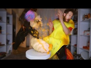 Exploding 250 Pound Glitter Pumpkin!