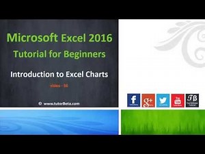 36 Introduction To Excel Charts Microsoft Excel 2016 Beginner Course