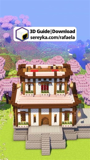 Minecraft Easy Blossom Castle🏯In just 25 seconds!🔥Download the schematic in my profile🔗#minecraft