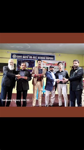 A proud moment fo BHSS Sopore as the book “In the Depths of Love and Thought” authored by Sahil Ahmad Khan, a talented Class 11 student of the institution, was released today in a graceful literary function held in the school auditorium. The event was organised by the Sahitya Akademi, New Delhi, in memory of Rahim Sb Sopori, to honour his immense contribution to Kashmiri literature and education. The young author’s work was highly appreciated for its depth, emotion, and introspection a true refl