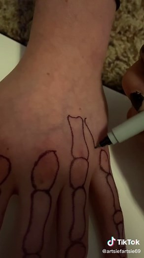 Ink Poisoning Prevention: Skeleton Hand Tutorial