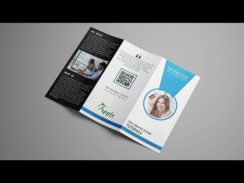 How to Create Tri Fold Brochure Template Design for Printing - Photoshop Tutorial