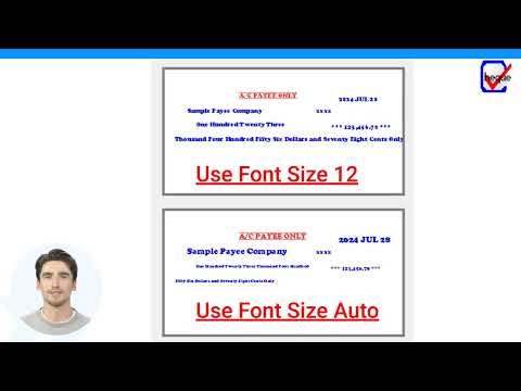 Font Size Settings in ChequeSystem Cheque Printing Software