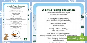 A Little Frosty Snowman Action Rhyme