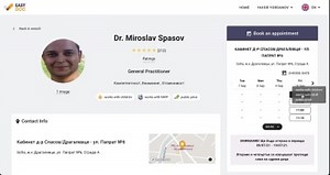 A website for appointment booking, video calls, and chat