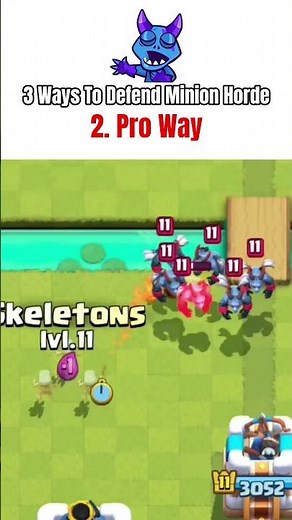 Pro Placements to Defend Minion Horde Instantly!✅|#clashroyale #minionhorde