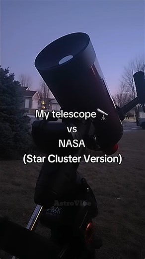 My Telescope vs NASA – Star Cluster 🌌 #Space #Telescope #NASA #StarCluster #Astronomy