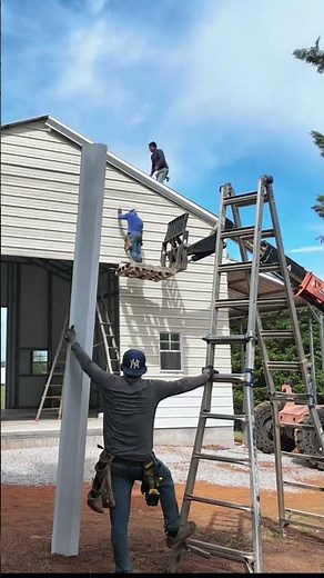 This is how a metal barn is installed step by step