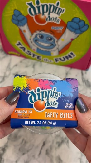 Dippin’ Dots Taffy Bites Rainbow Ice Candy Bowls! #shorts #asmr #candy