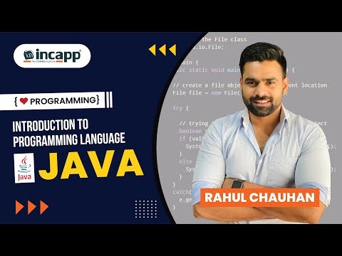 Introduction to Programming Language in Java by Rahul Chauhan Sir | java | Incapp #rahulchauhansir