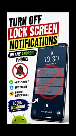 How to Turn Off Lock Screen Notifications on Android (Hide Private Content) 🔒 #usa