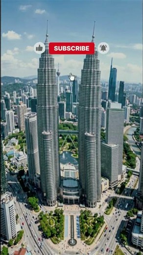 The Petronas Towers Bridge Floats Between Buildings 😱 #skyscraper