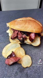 Chouriço and Chips Sandwich Not so traditional, delicious nonetheless Buy the Clay Pig Roaster here: https://shopportuguese.com/products/traditional-portuguese-clay-pottery-chourico-roaster?aff=2 | How To Cook Stuff
