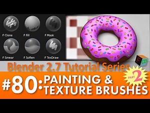 Blender 2.7 Tutorial #80: Painting & Texture Brushes (Part 2) #b3d