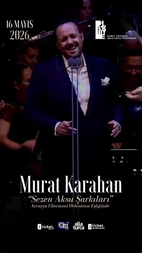 Tenor Murat Karahan will perform Sezen Aksu songs at Harbiye Open Air Theatre on May 16th. #murat...