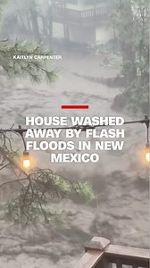 Video shows a flash flood washing away a home in Ruidoso, New Mexico, after slow-moving thunderstorms brought heavy rain to the area, breaking records along the Rio Ruidoso. https://cnn.it/3IBbPeQ | CNN