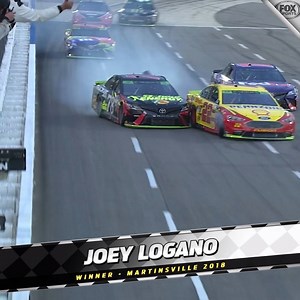 WHAT. A. FINISH. Joey Logano WINS at Martinsville Speedway after an intense battle with Martin Truex Jr. | NASCAR on FOX