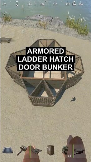 An easy way to "bunker" a traditional 2x2 door path! #rust #shorts #gaming #playrust #rustbuilding
