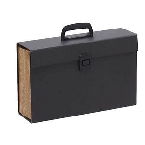 Keji Expanding File Foolscap 19 Pocket Black