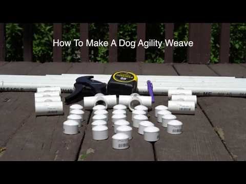 How To Make Your Own Dog Agility Weave Poles at Home! (DIY Dog AgilityCourse)