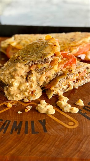 61K views · 7.2K reactions | Smashburger Quesadillas NOT Big Mac Sauce 1 cup mayonnaise 1 tablespoon pickle relish 2 tablespoons ketchup 1/2 teaspoon smoked paprika 1/2 teaspoon salt 1/2 teaspoon pepper #burger #quesadilla #jesus | Nicholas Perrone | Facebook