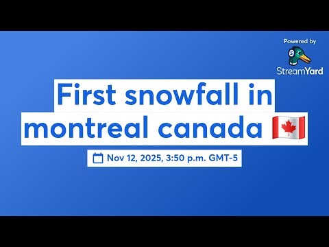 First snowfall in montreal canada 🇨🇦