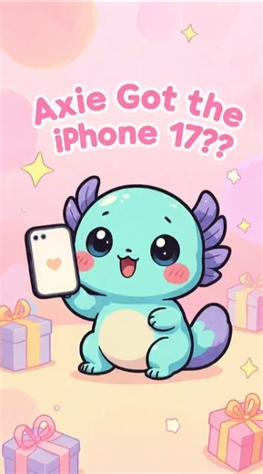 Axie Gets the iPhone 17! 📱✨ Cute AI Animation #axie #cute #cartoon