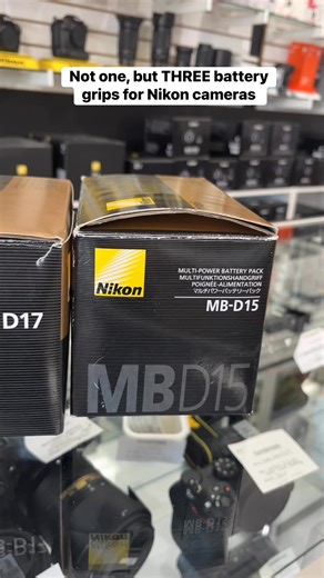 We have not one, but THREE battery grips on consignment! The MB-D15, 16, AND 17! Compatible with D7100, D7200, D750, and D500. #nikon #camerashop #cameras #batterygrips | Perfect Light Camera | Facebook