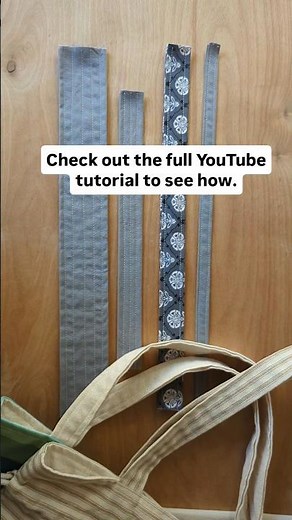 How to make fabric straps for tote bags #fabricstraps #straps #totebag #diy #sewingtips #sewing