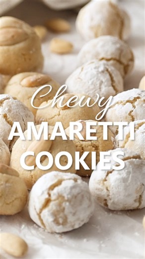 These Chewy Amaretti Cookies are one of the easiest recipes you will make. Containing just five ingredients, these delicious, simple cookies will be a welcome addition to your baking repertoire. They have a slightly crispy exterior with a chewy centre. They are naturally gluten and dairy-free. | It’s Not Complicated Recipes