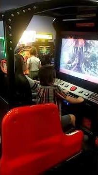 Roller coaster simulator at chuck e cheese