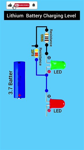 3.7 V Lithium Battery Charging Level #electrical #electronic