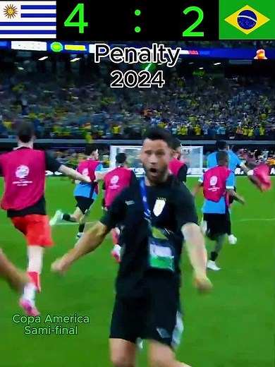 Uruguay 🇺🇾 vs Brazil 🇧🇷 | Copa America 2024 Quarter-Final Full Penalty Shootout 🔥⚽ | Football Shorts