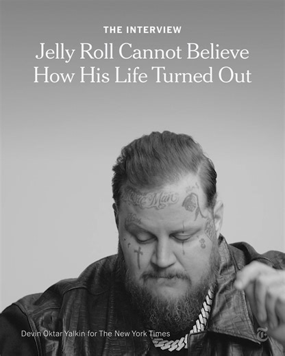 32K views · 177 reactions | "I'm learning to forgive myself for the decisions I made when I was that young." The country star Jelly Roll battled addiction and spent time in prison before turning his life around — an epiphany he credits to the birth of his daughter. Read or listen to more on The Interview. https://nyti.ms/4dK44ha | The New York Times | Facebook