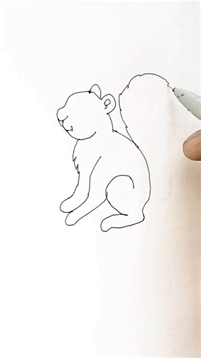 Haw to draw a squirrel #shortvideo #drawingtutorials#painting 🐿️