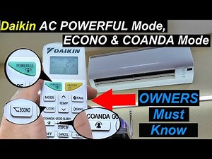 Learn POWERFUL , ECONO & COANDA Mode of Daikin AC | Daikin AC Modes | Daikin AC Remote Control