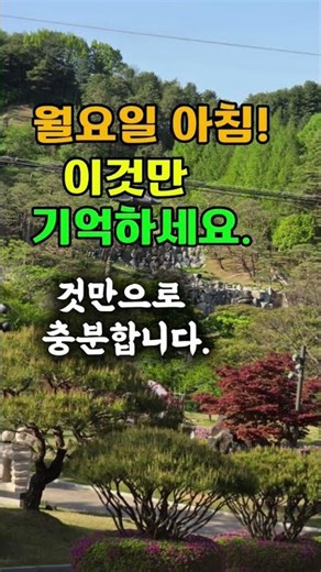 월요일 아침! 이것만 기억하세요.# 월요일 #좋은글 #인생위로 #인생조언 #마음관리 #마음의소리로쓰는글