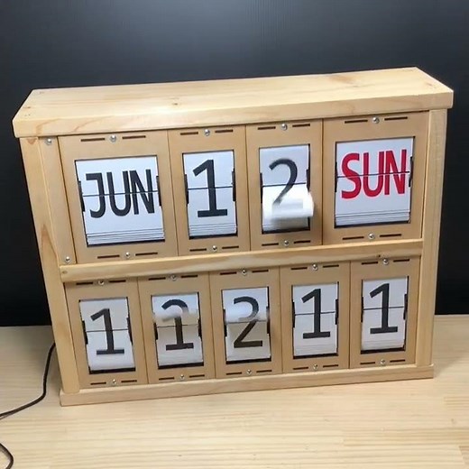 パタパタ時計作ってみた Split-Flap calender & clock #shorts